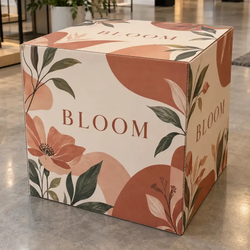 Custom Printed Cardboard Display Cubes