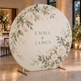 Custom Round Tension Fabric Backdrops — image 1