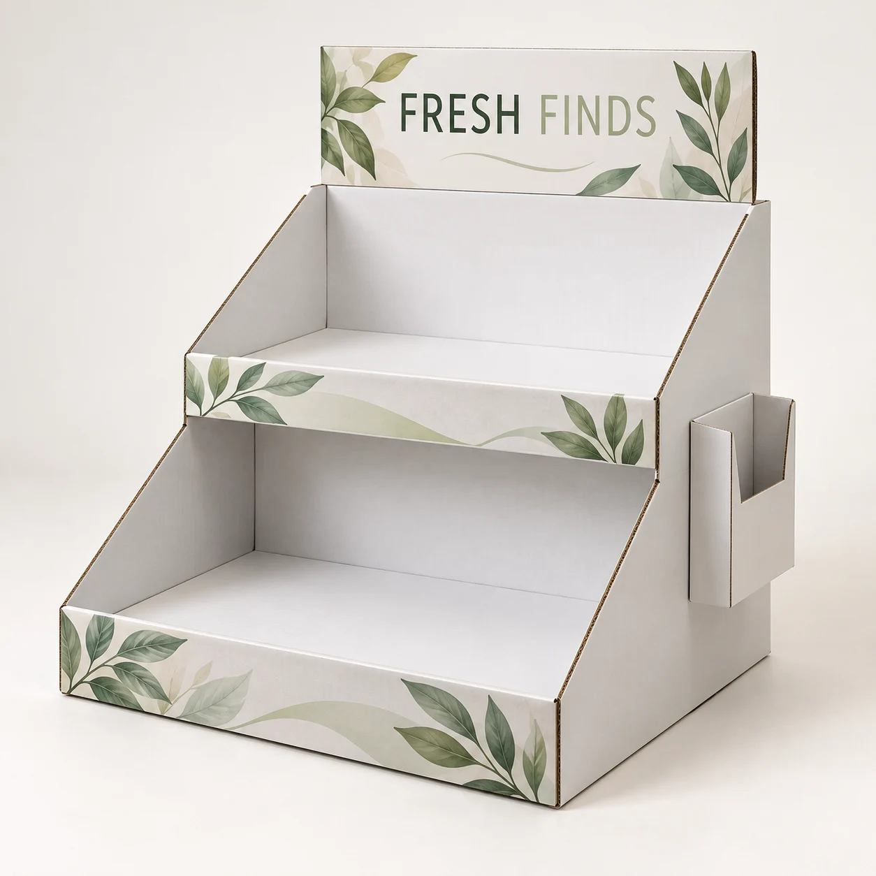 Custom 2-Tier Countertop Displays with Brochure Pocket