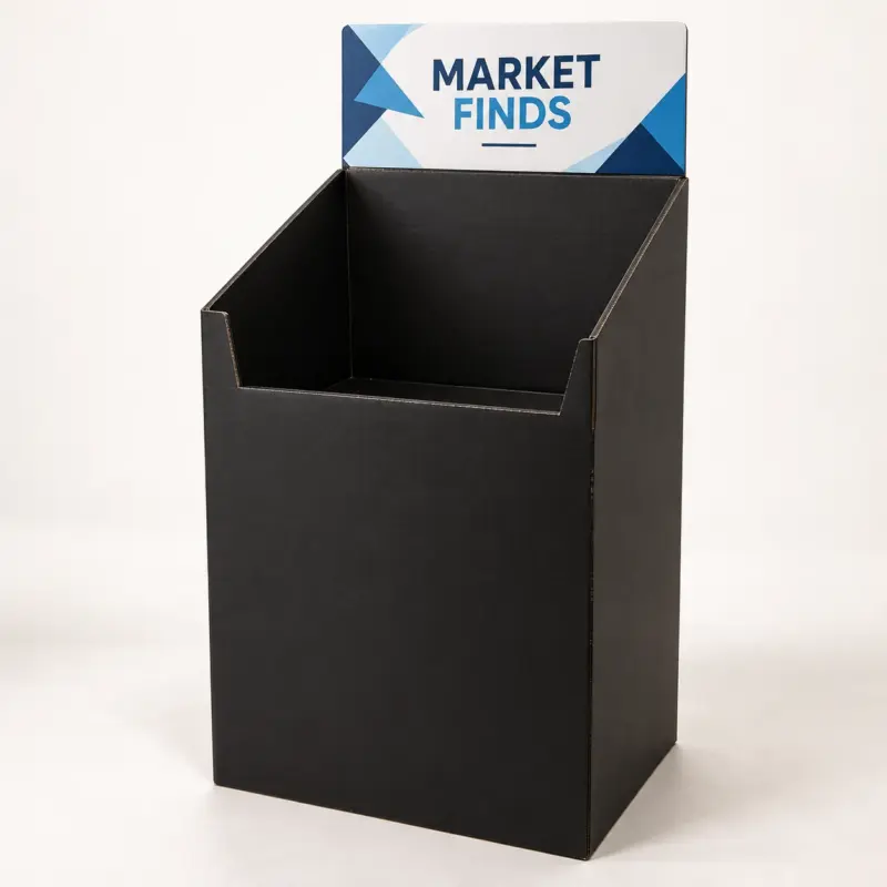 Custom Cardboard Retail Dump Bins with Printed Header