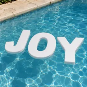 18-inch White Floating Pool Letters — image 1