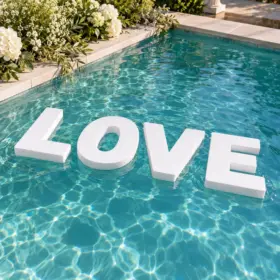 24-inch White Floating Pool Letters — image 1