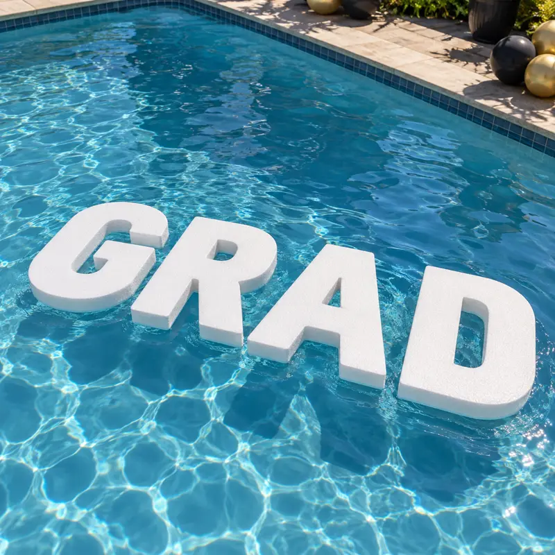 30-inch White Floating Pool Letters