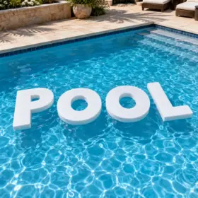 36-inch White Floating Pool Letters — image 1