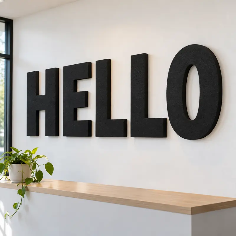 30-inch Matte Black Wall Letters