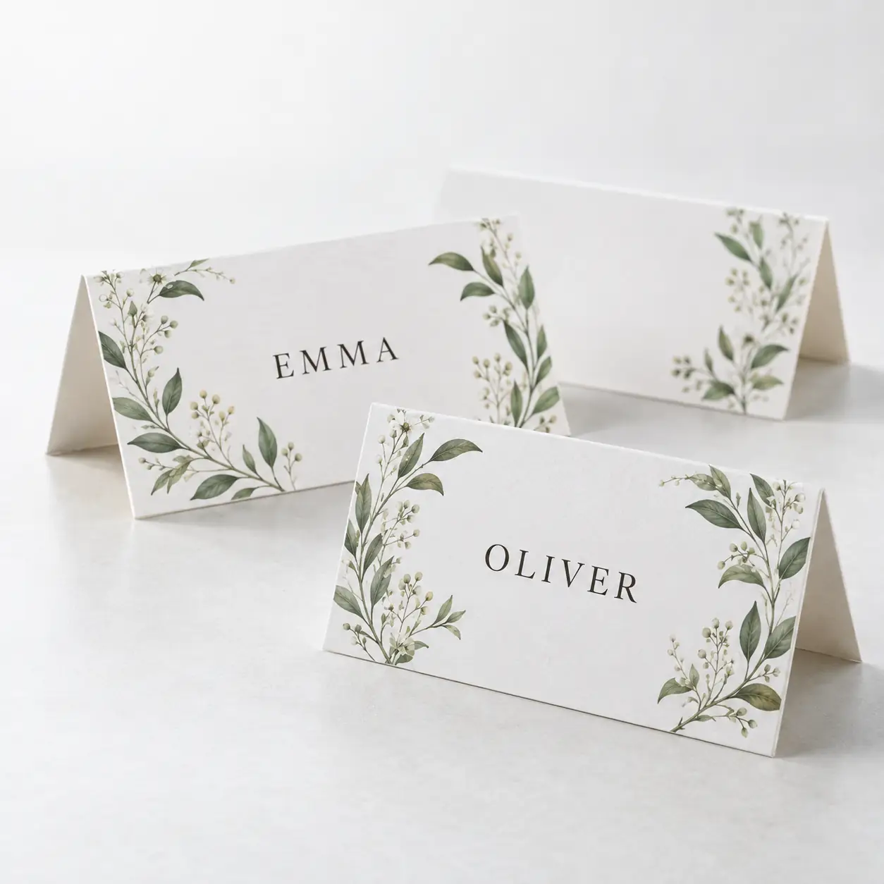 Custom Printed Folded Place Cards