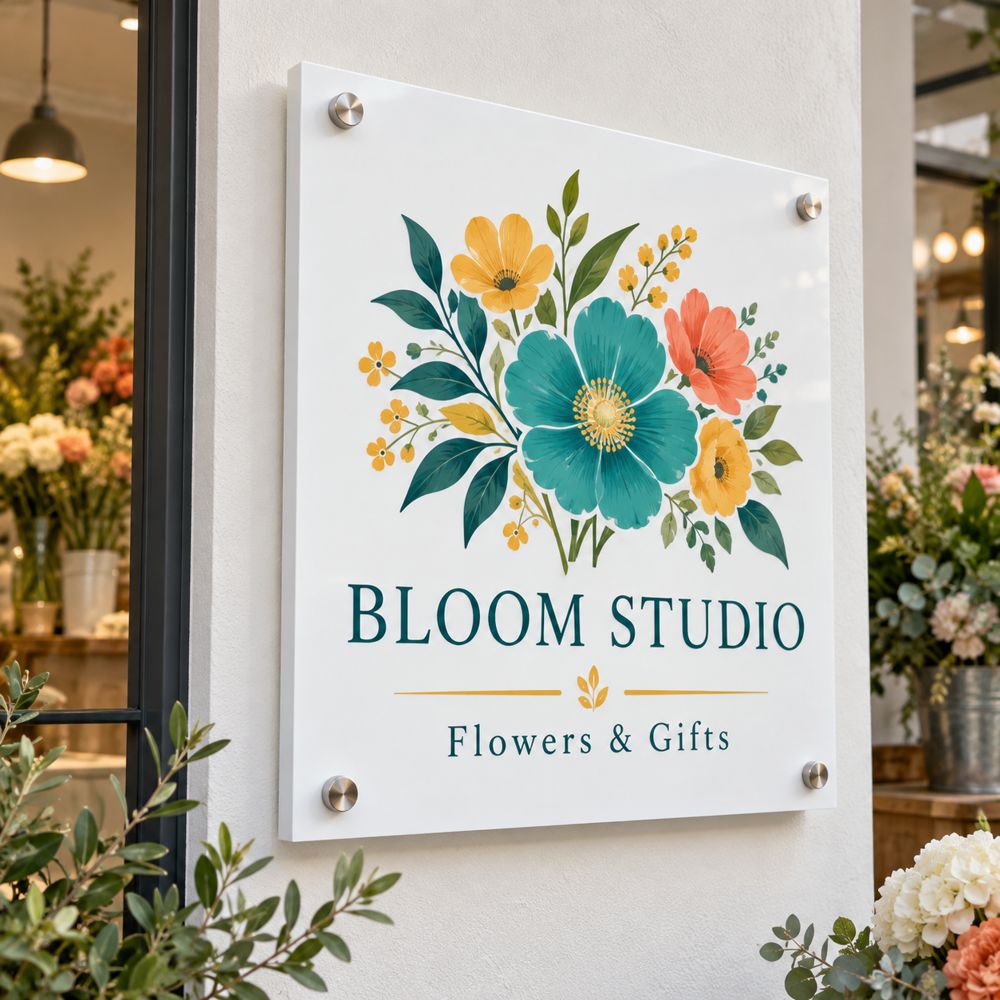 Custom UV Printed White 3015 Acrylic Signs