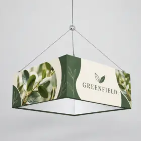 Custom Square Hanging Fabric Signs — image 1