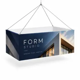 Custom Rectangular Hanging Fabric Signs — image 1