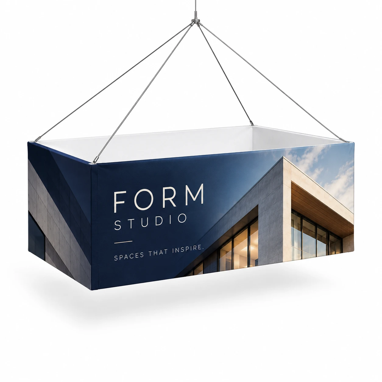 Custom Rectangular Hanging Fabric Signs