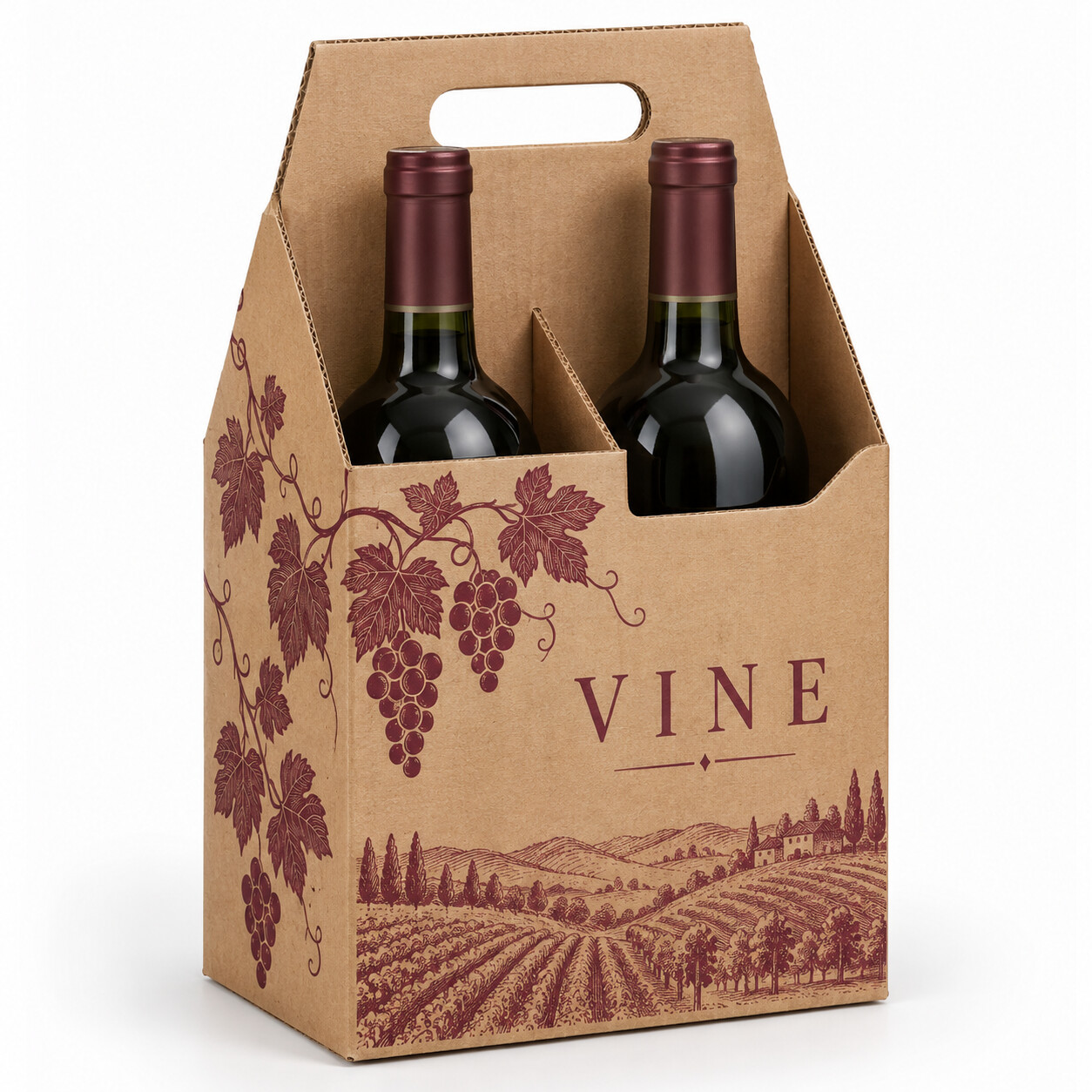 Custom Printed Wine Bottle Carriers