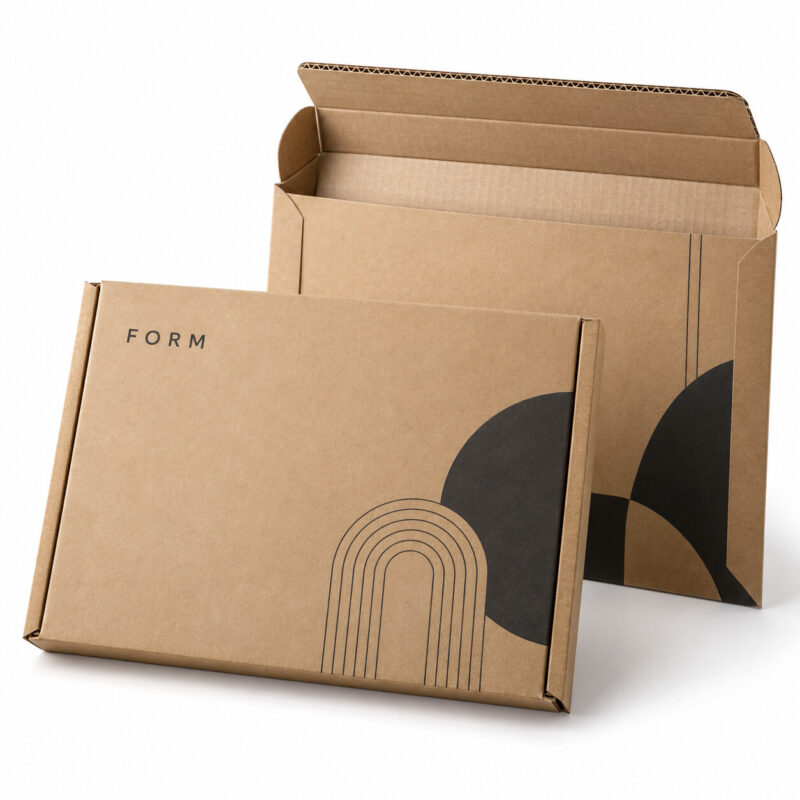 Custom Printed Flat Kraft Corrugated Mailers