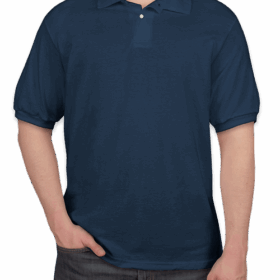 Custom Hanes EcoSmart 50/50 Jersey Polo - Printed — image 2