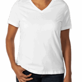 Custom Bella + Canvas Women's Jersey V-Neck T-shirt — image 3