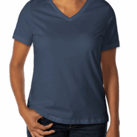 Custom Bella + Canvas Women's Jersey V-Neck T-shirt — image 2