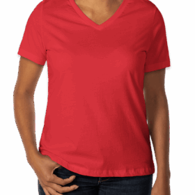 Custom Bella + Canvas Women's Jersey V-Neck T-shirt — image 5
