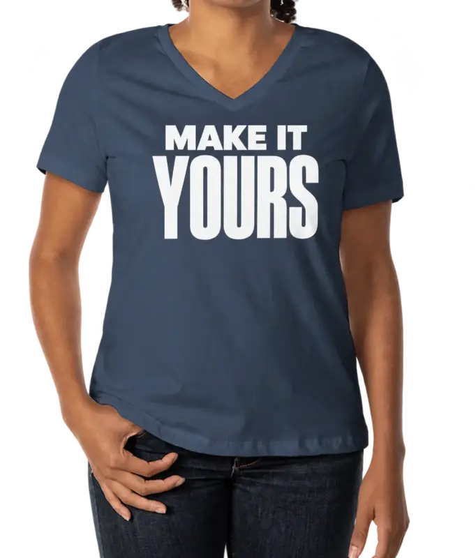 Custom Bella + Canvas Women's Jersey V-Neck T-shirt