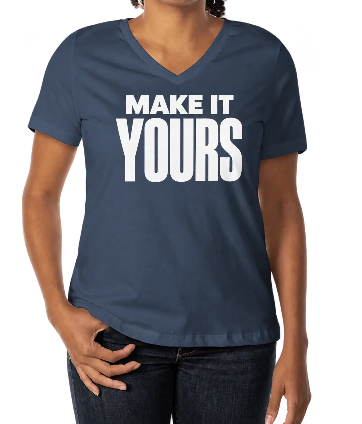 Custom Bella + Canvas Women's Jersey V-Neck T-shirt