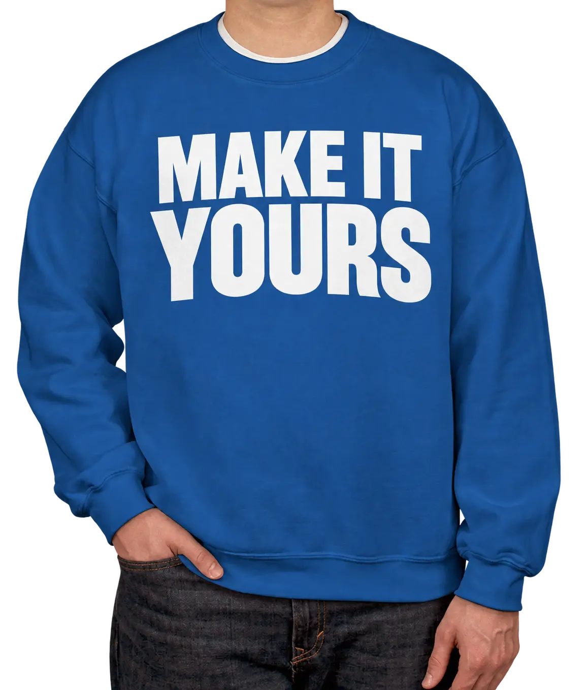 Custom Gildan Midweight 50/50 Crewneck Sweatshirt