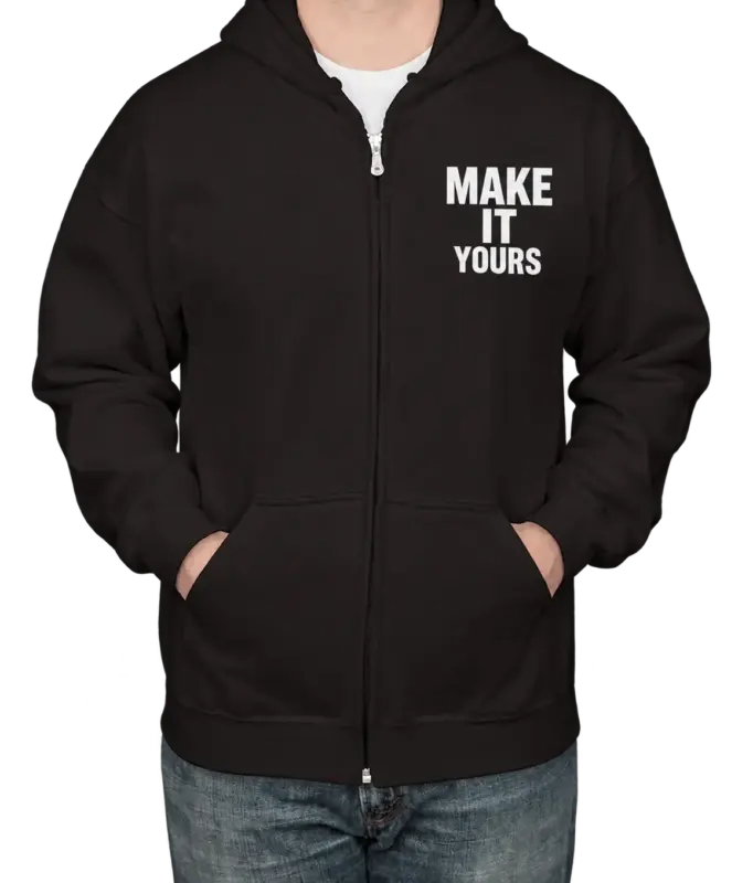Custom Gildan Midweight 50/50 Zip Hoodie