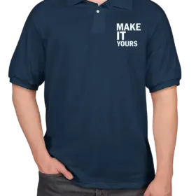 Custom Hanes EcoSmart 50/50 Jersey Polo - Printed — image 1