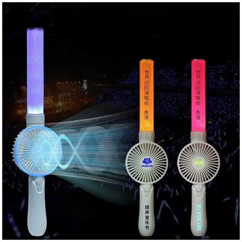 Custom USB Rechargeable LED Fan Light Stick