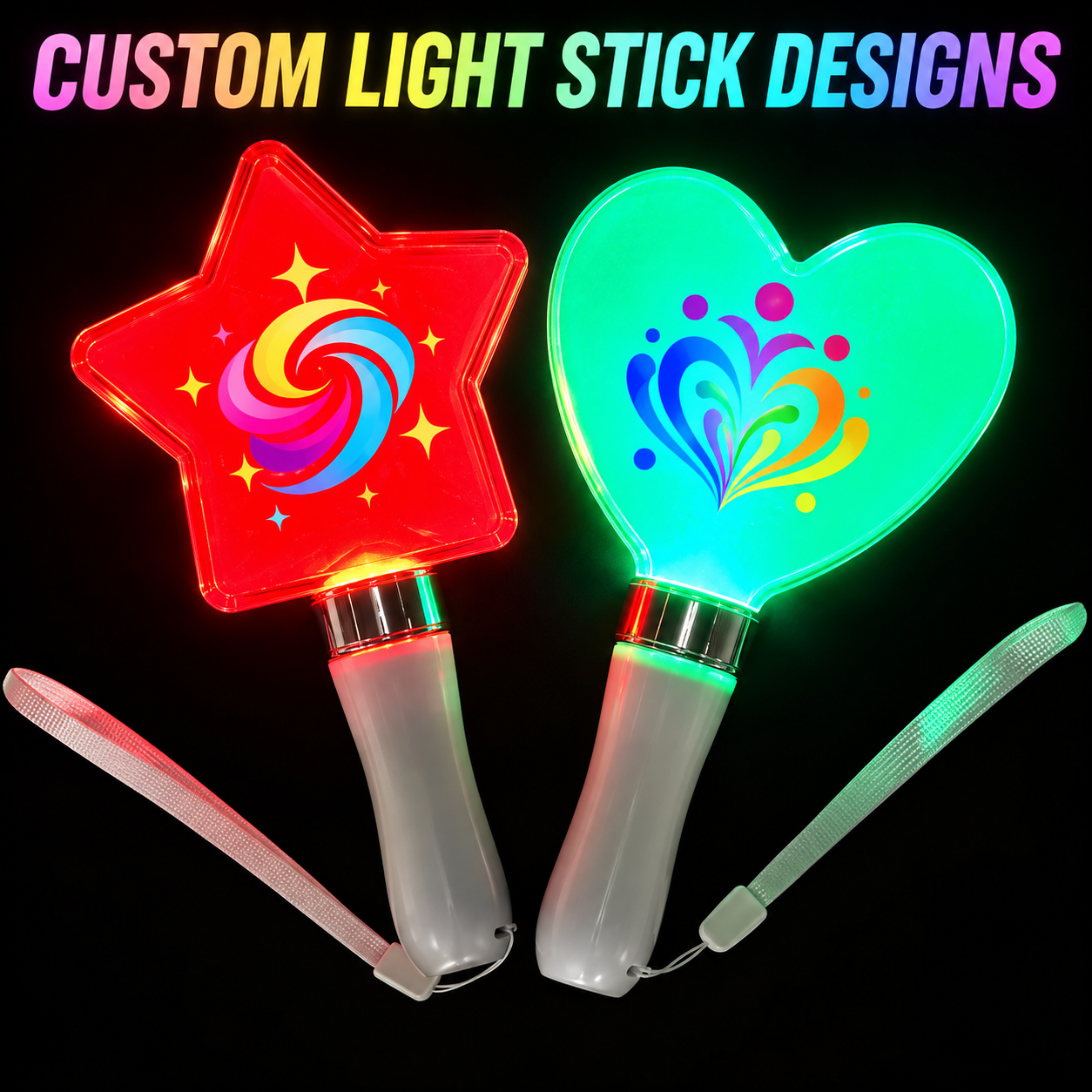 Custom Acrylic LED Light Sticks – Any Shape & Design