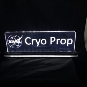 Custom Battery-Powered Edge-Lit Acrylic Name & Fan Sign — image 1