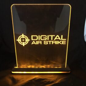 Custom Battery-Powered Edge-Lit Acrylic Name & Fan Sign — image 2