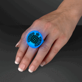 Custom Blue LED Flashing Rings — image 1