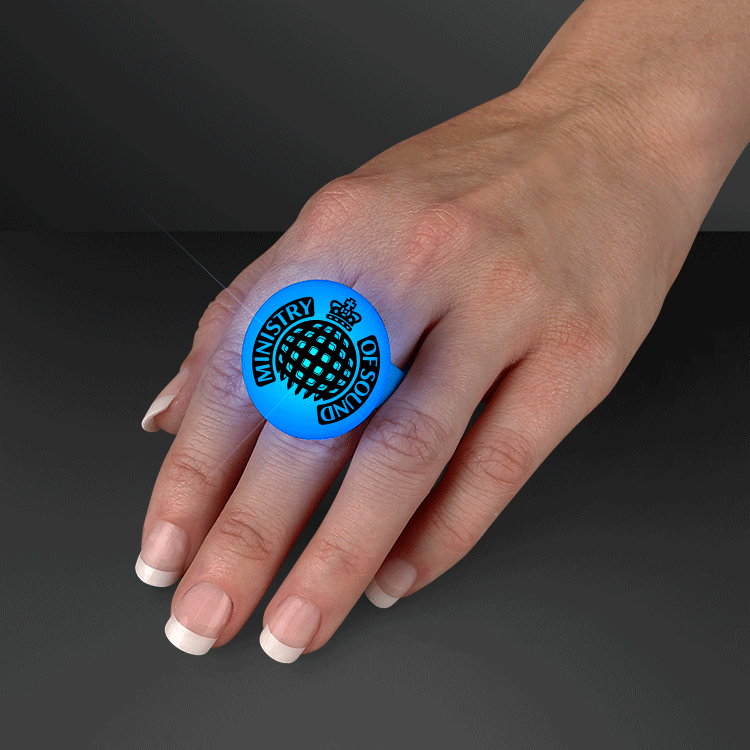 Custom Blue LED Flashing Rings