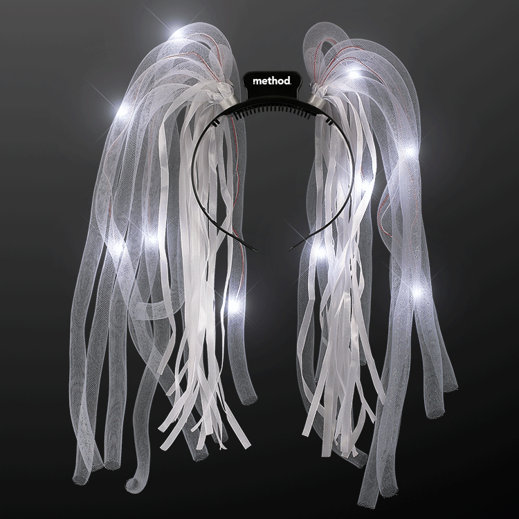 Custom White LED Noodle Headbands