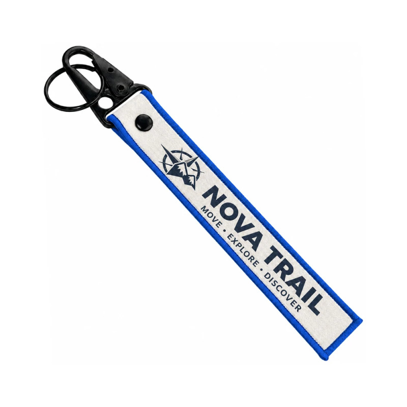 Custom Woven Fabric Keychains with Hook