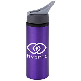 Custom Fan Aluminum Straw Bottle - 24 oz — image 1