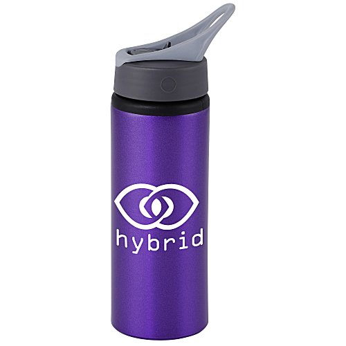 Custom Fan Aluminum Straw Bottle - 24 oz