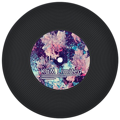 Custom Vinyl Record Fan Coaster - 4 inch