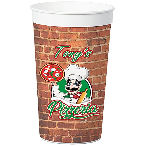 Custom Full Color Fan Stadium Cup - 22 oz