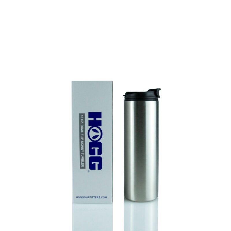 Custom Dual-Flip Fan Skinny Tumbler - 18 oz - Full Color