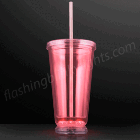 Custom Multicolor LED Fan Straw Tumbler - 18 oz — image 1