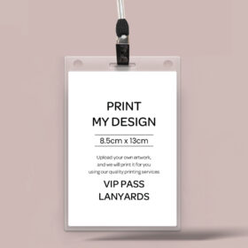 Custom Cardstock Event Passes with Clear Holders — image 1