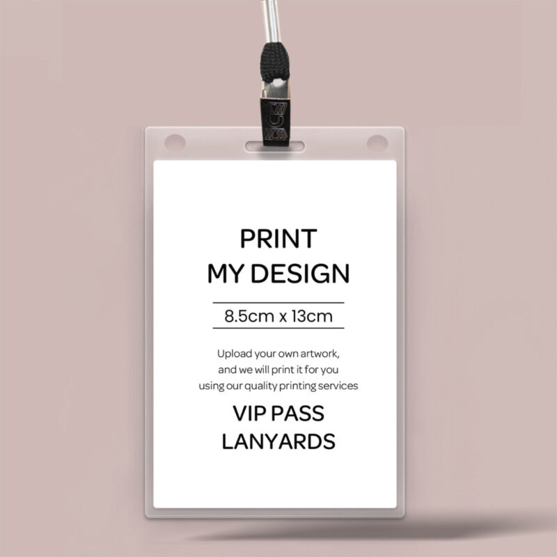 Custom Cardstock Event Passes with Clear Holders