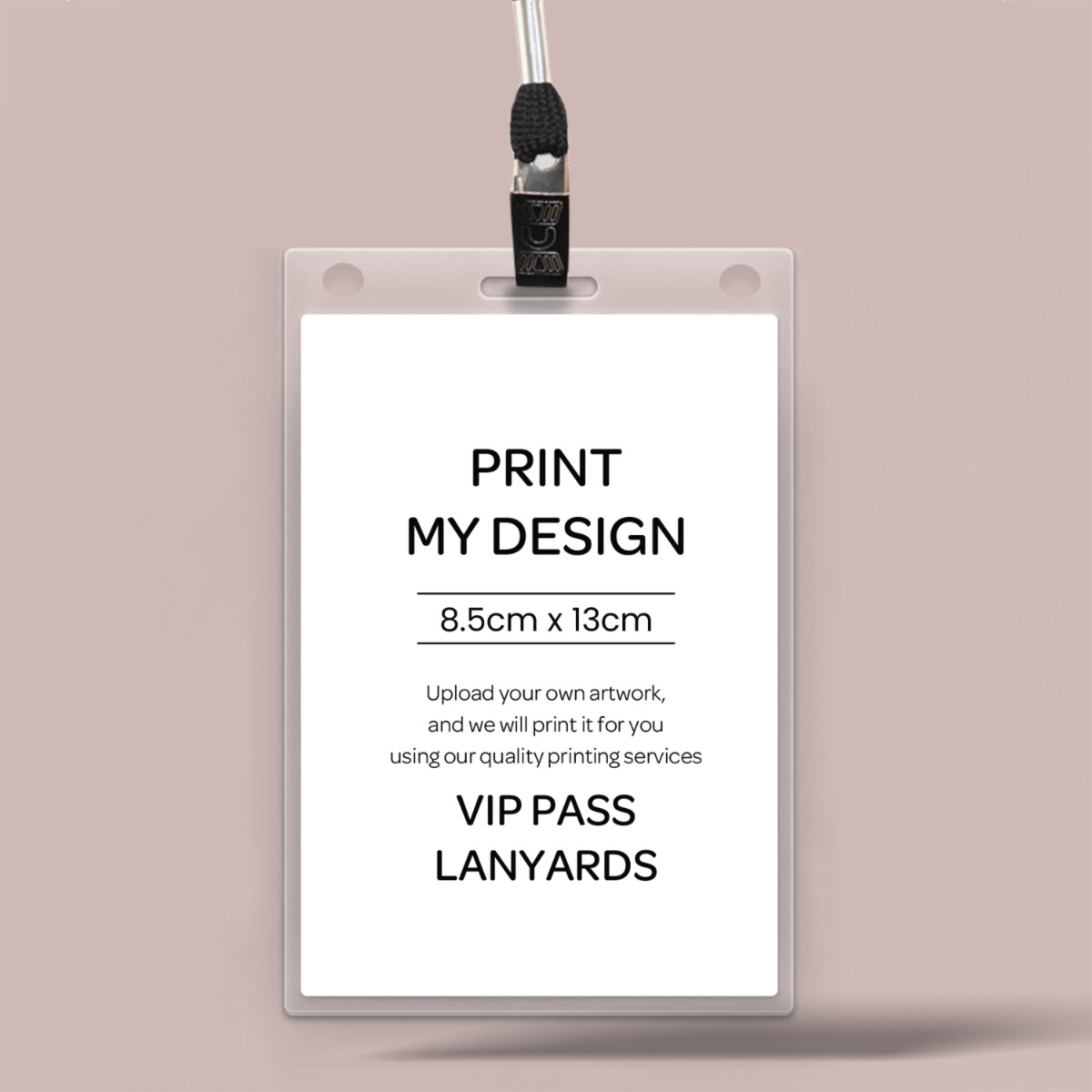 Custom Cardstock Event Passes with Clear Holders