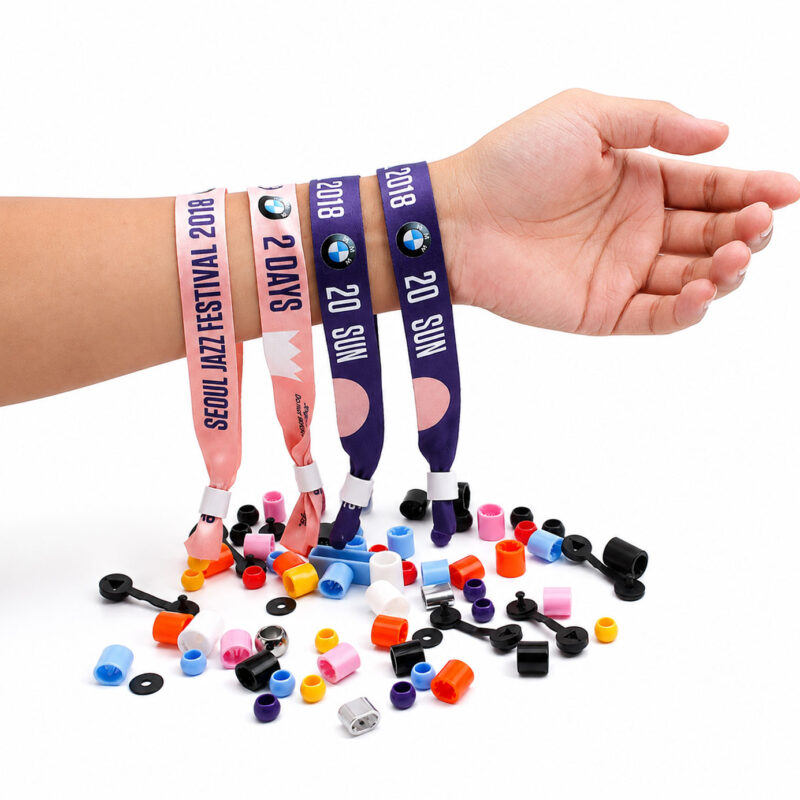 Custom Full-Color Satin Fabric Wristbands