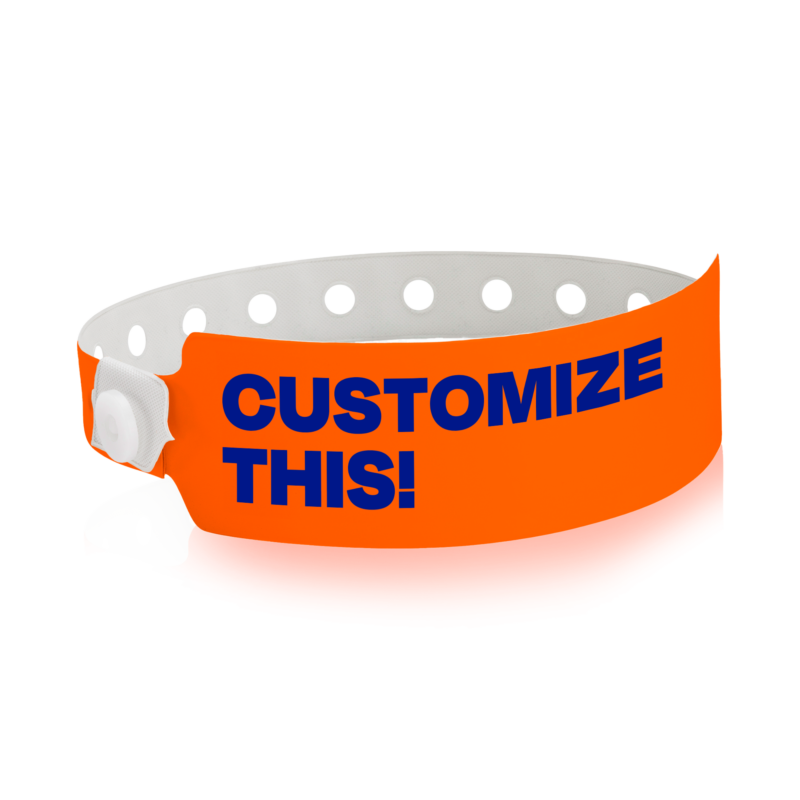 Custom Wide Vinyl VIP Wristbands