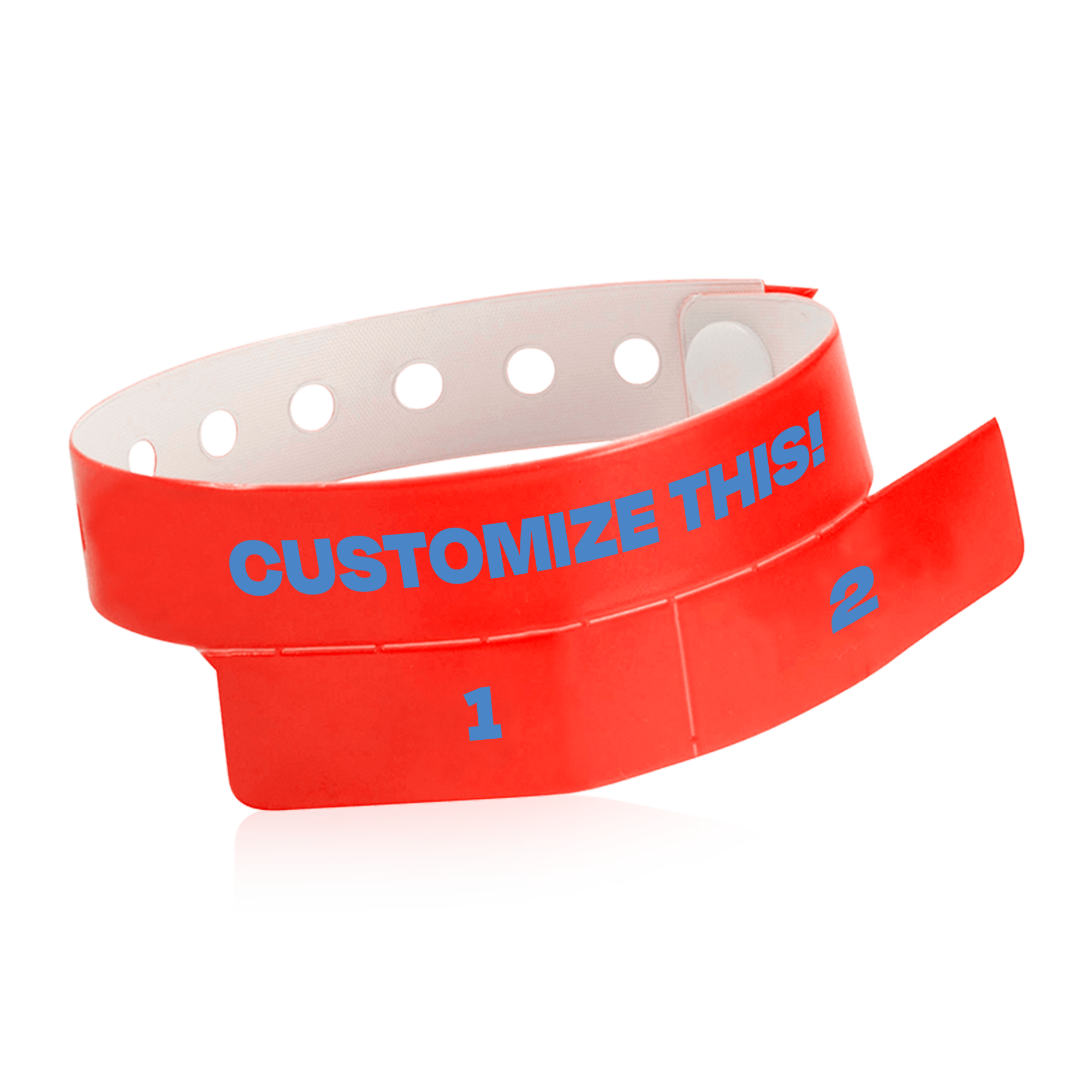 Custom 2-Tab Redemption Vinyl Wristbands