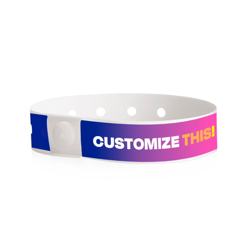 Custom Full-Color Plastic Wristbands