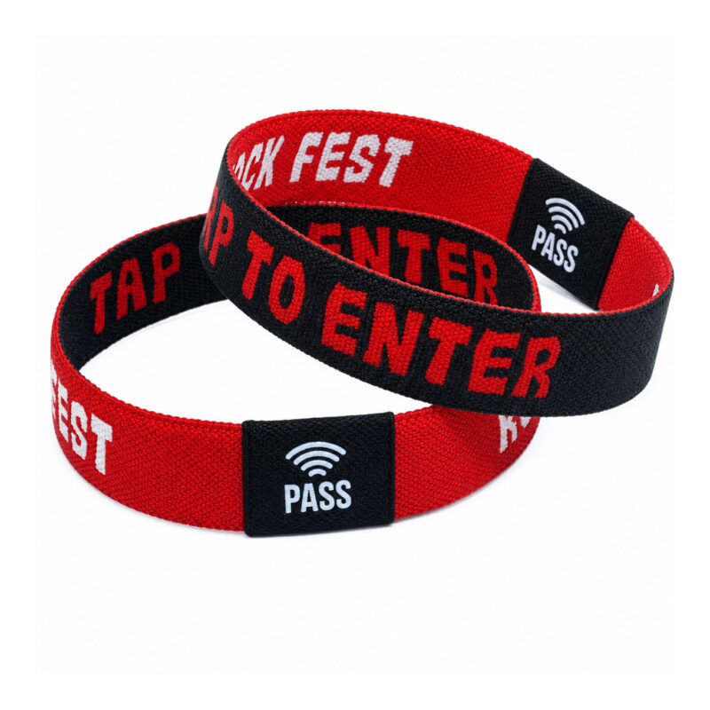Custom RFID Elastic Fabric Wristbands