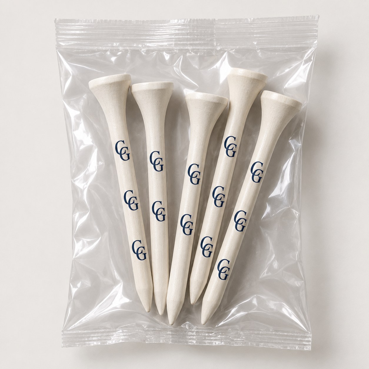 Custom Printed Golf Tee Packs - 5 Tees