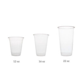 Blank Clear Plastic Cups - 95mm Rim — image 1