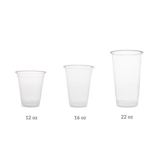Blank Clear Plastic Cups - 95mm Rim